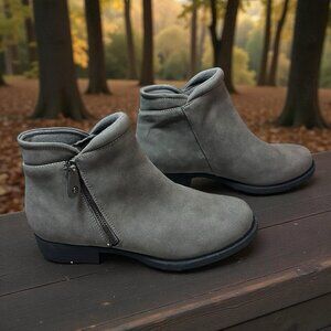 Sporto TRACY Grey Fabric Suede Ankle Boots NEW Women's Shoes Sz 8